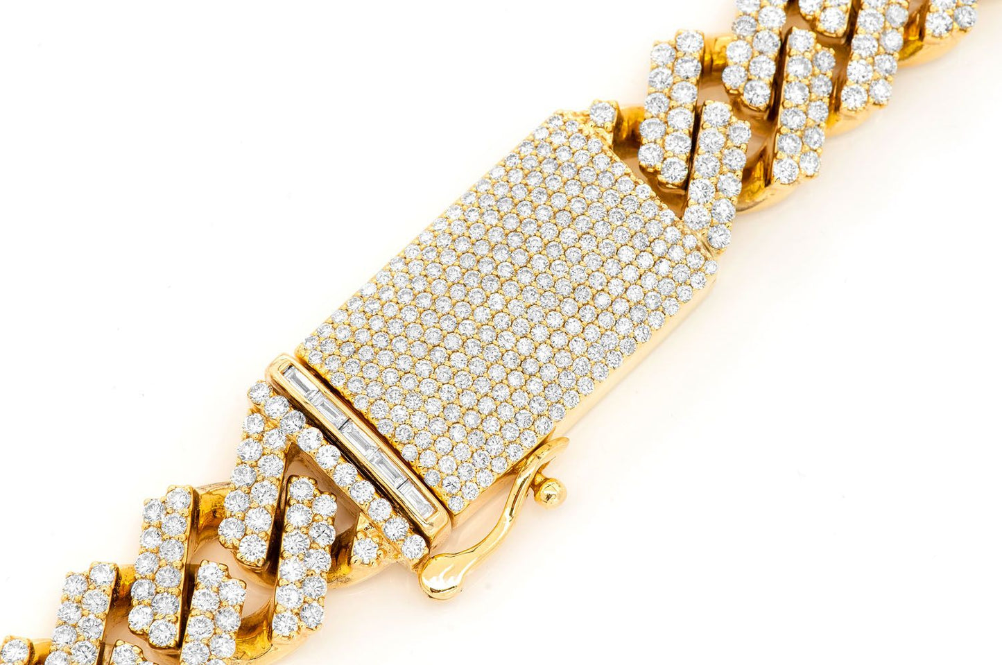 16mm Raised Diamond Cuban Necklace 14k   52.79ctw