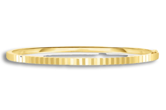 Fluted Gold Bangle