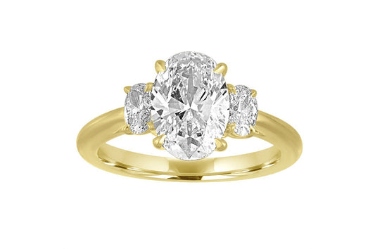 Three Stone Oval Engagement Ring