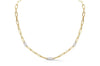 Diamond Link Gold Paperclip Necklace